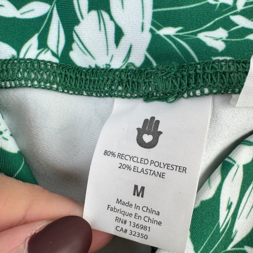 Spiritual Gangster Green Floral Verona Intent High Waisted Legging Size Medium - Picture 12 of 16